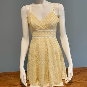 Miami Yellow Embroidered Sunflower Dress • Size XXS